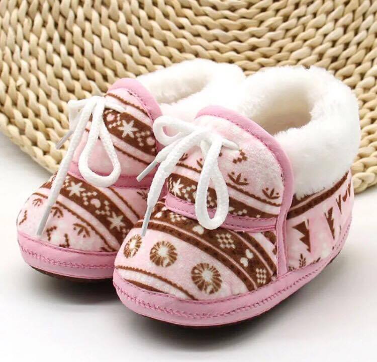 Baby Girl Pink Plush Shoes – Edge 